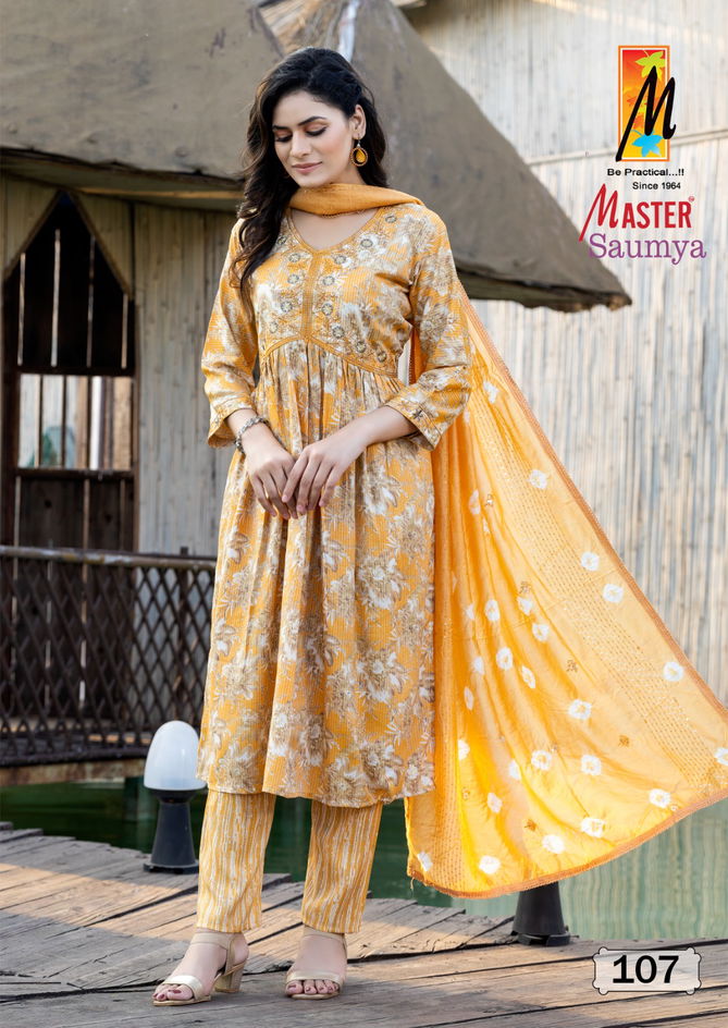 Saumya By Master Aaliya Cut Kurti With Bottom Dupatta Wholesale Suppliers In India
